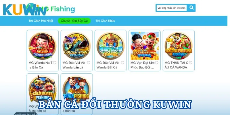 bắn cá đổi thưởng kuwin