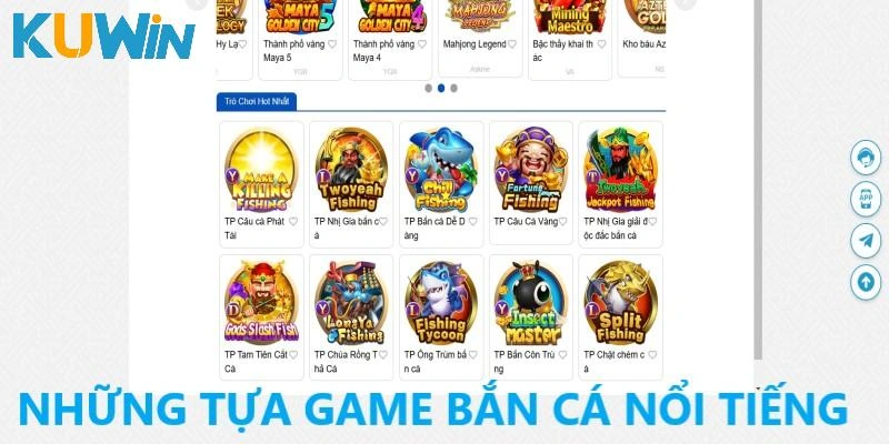 Những game bắn cá nổi tiếng